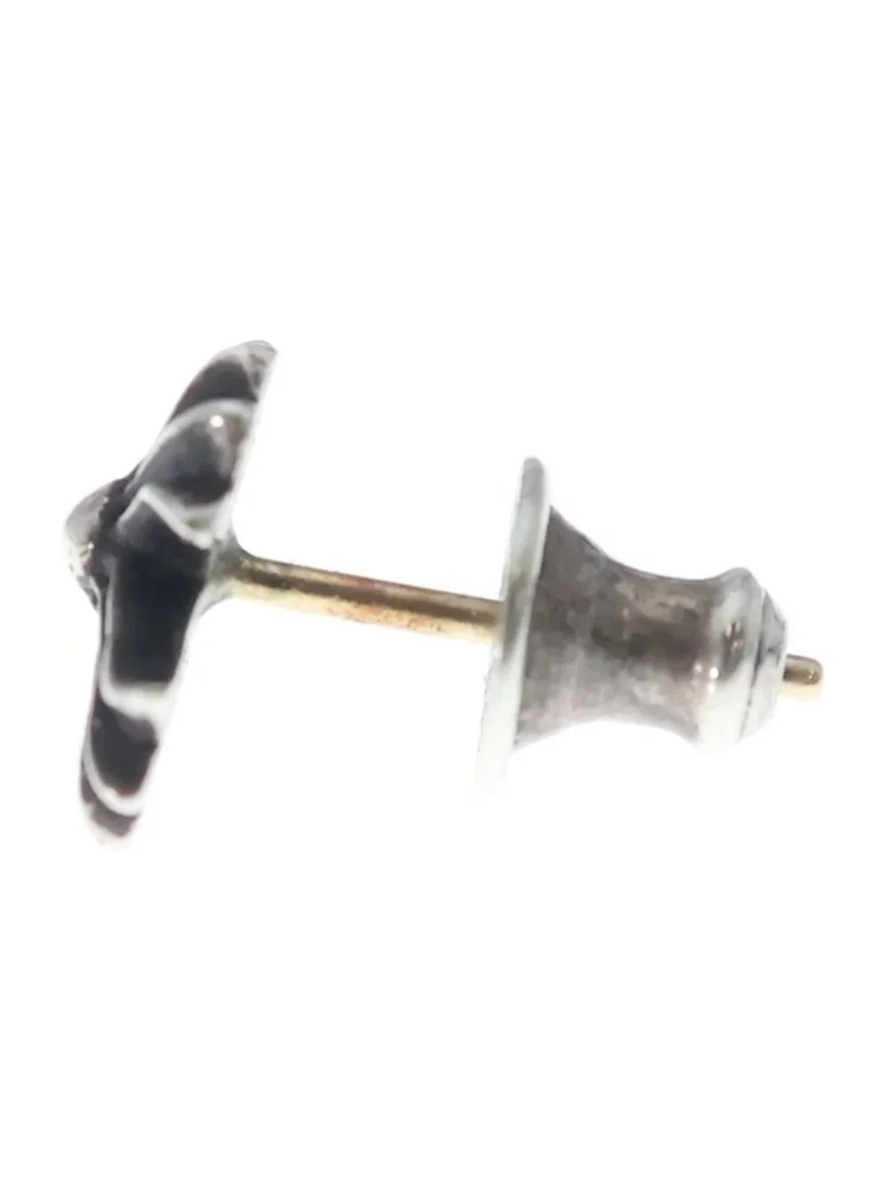 Chrome Hearts CH Crss 2 Fat CH Crossfat Stud Earrings Silver